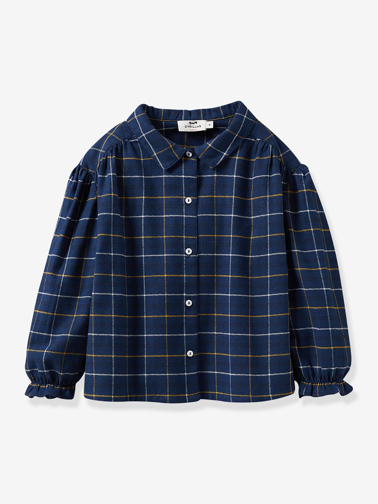 Cyrillus Mädchen Bluse CYRILLUS - blau kariert