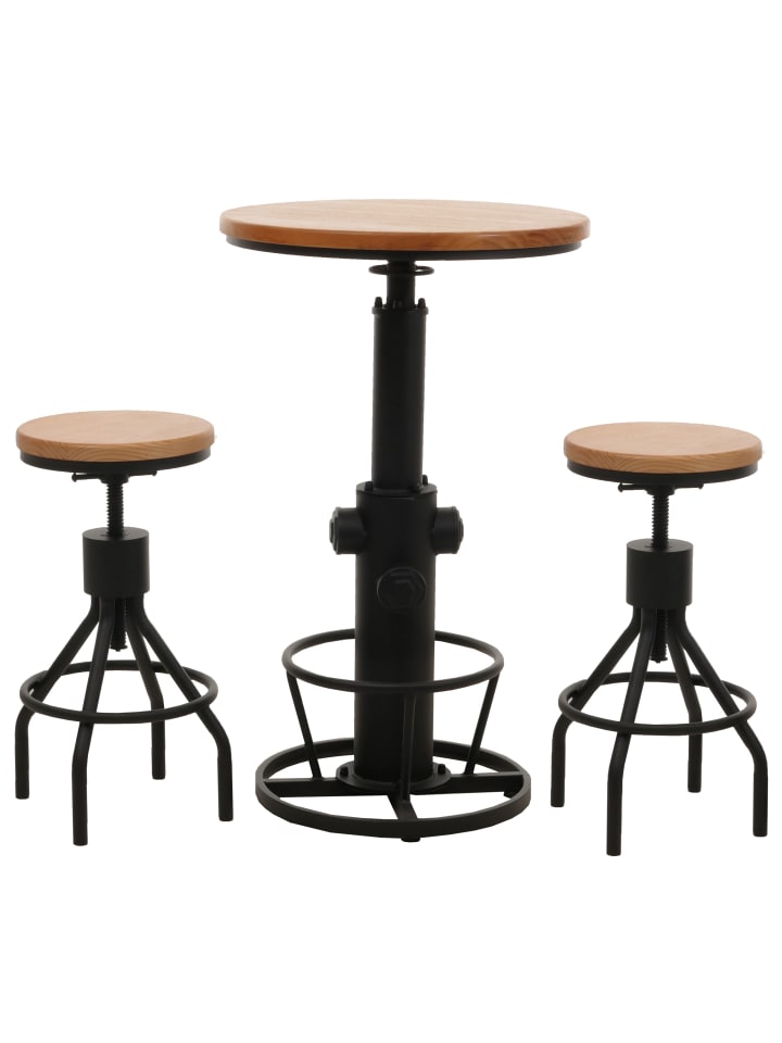 MCW Set Bartisch   2x Barhocker N17, Natur günstig kaufen onesize