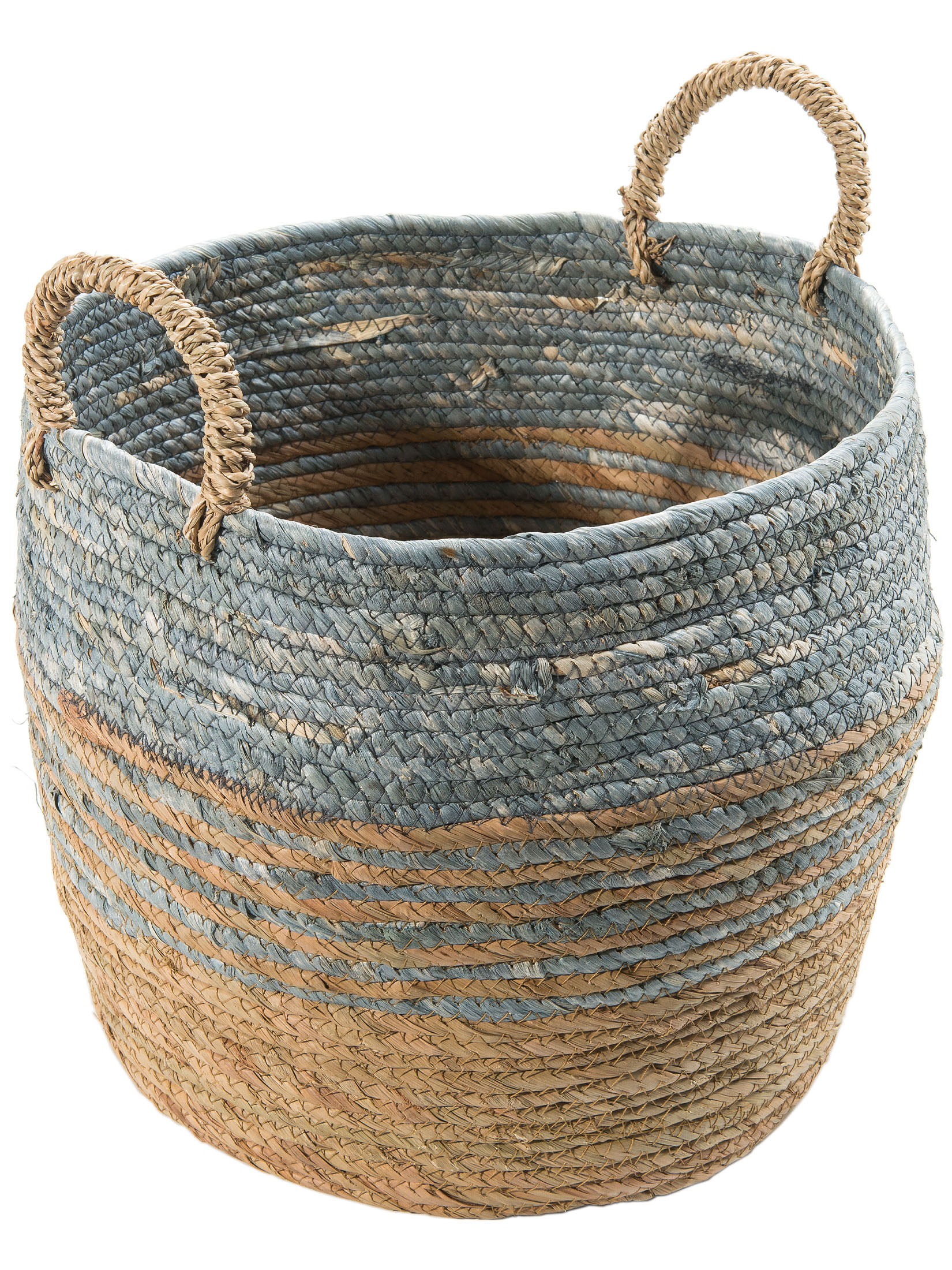 Tjira Korb, Natural/Blue