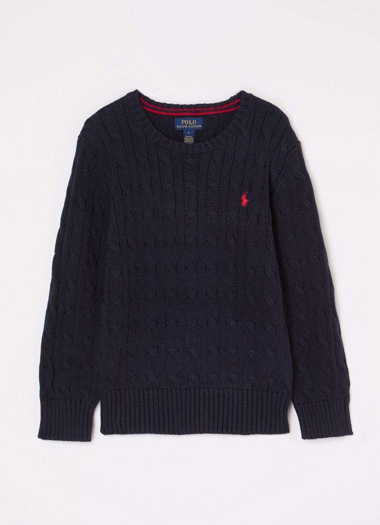 Ralph Lauren Cable-knit pullover with logo embroidery