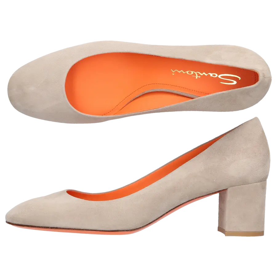 Santoni - Pumps 59621 Veloursleder - beige