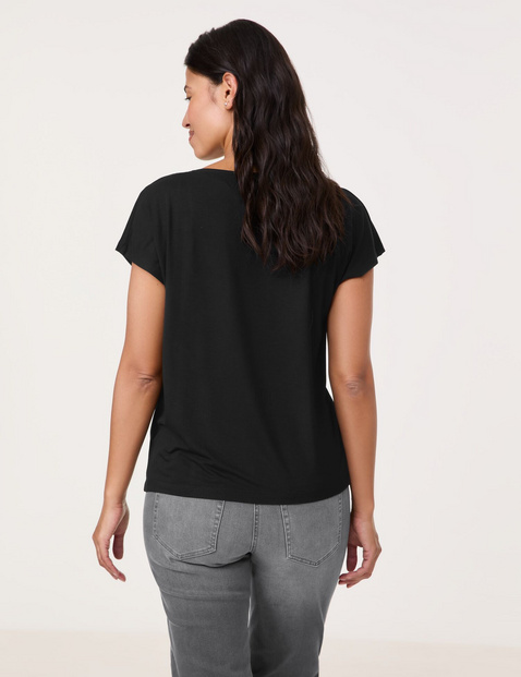 Figurumspielendes T-Shirt mit rundem Ausschnitt