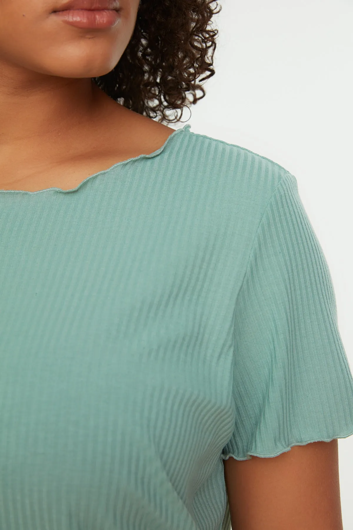 Trendyol Curve  Mintfarbenes Strick-Pyjama-Set TBSSS22PT0216