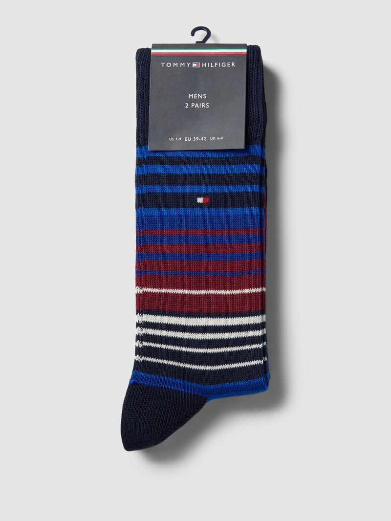 Socken mit Label-Details im 2er-Pack in dunkelblau