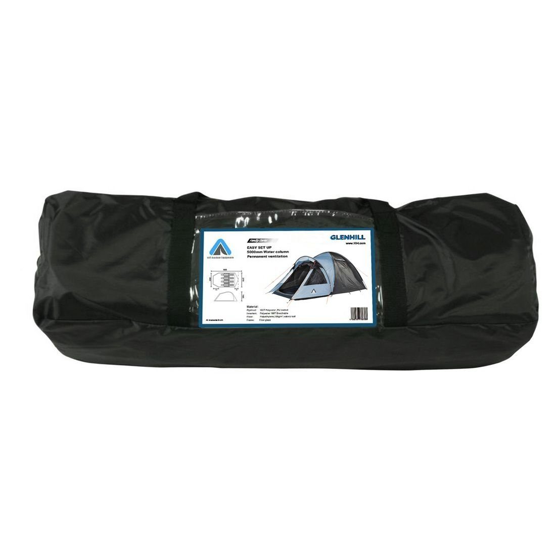 10T Outdoor Equipment Kuppelzelt Glenhill Arona 4 Mann Zelt Kuppelzelt 5000 mm mit XXL Schlafkabine, Personen: 4