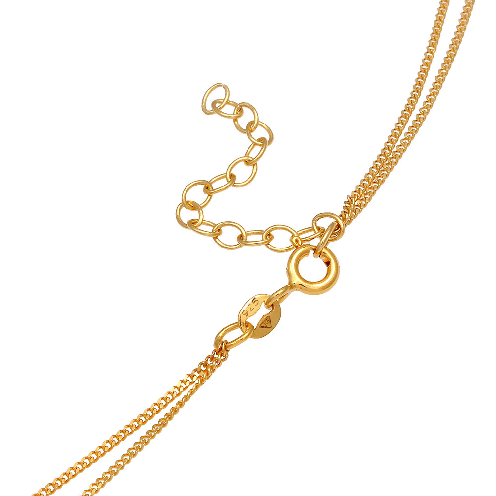 Elli Elli Collier Ladies Choker Layer Circle Geo Look Blogger Trend en argent sterling collier