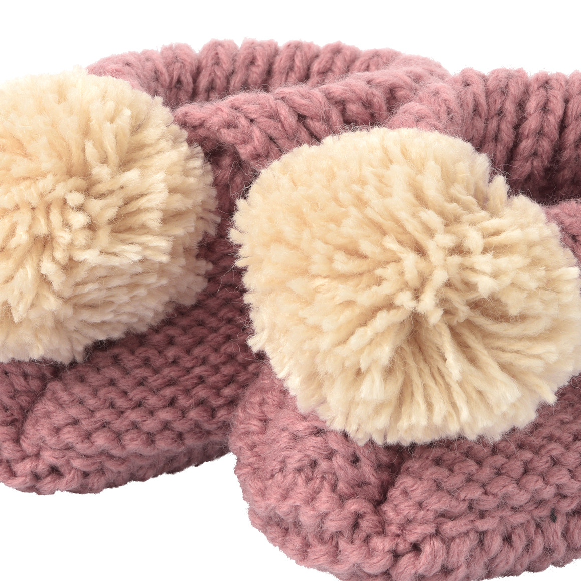 1 Paar Baby Hausschuhe mit Pompons