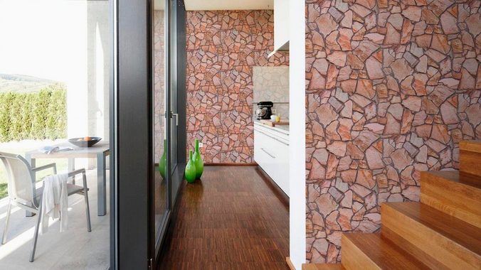 living walls Vliestapete Best of Wood`n Stone 2nd Edition, Steinoptik, Steintapete leicht strukturiert matt Backstein