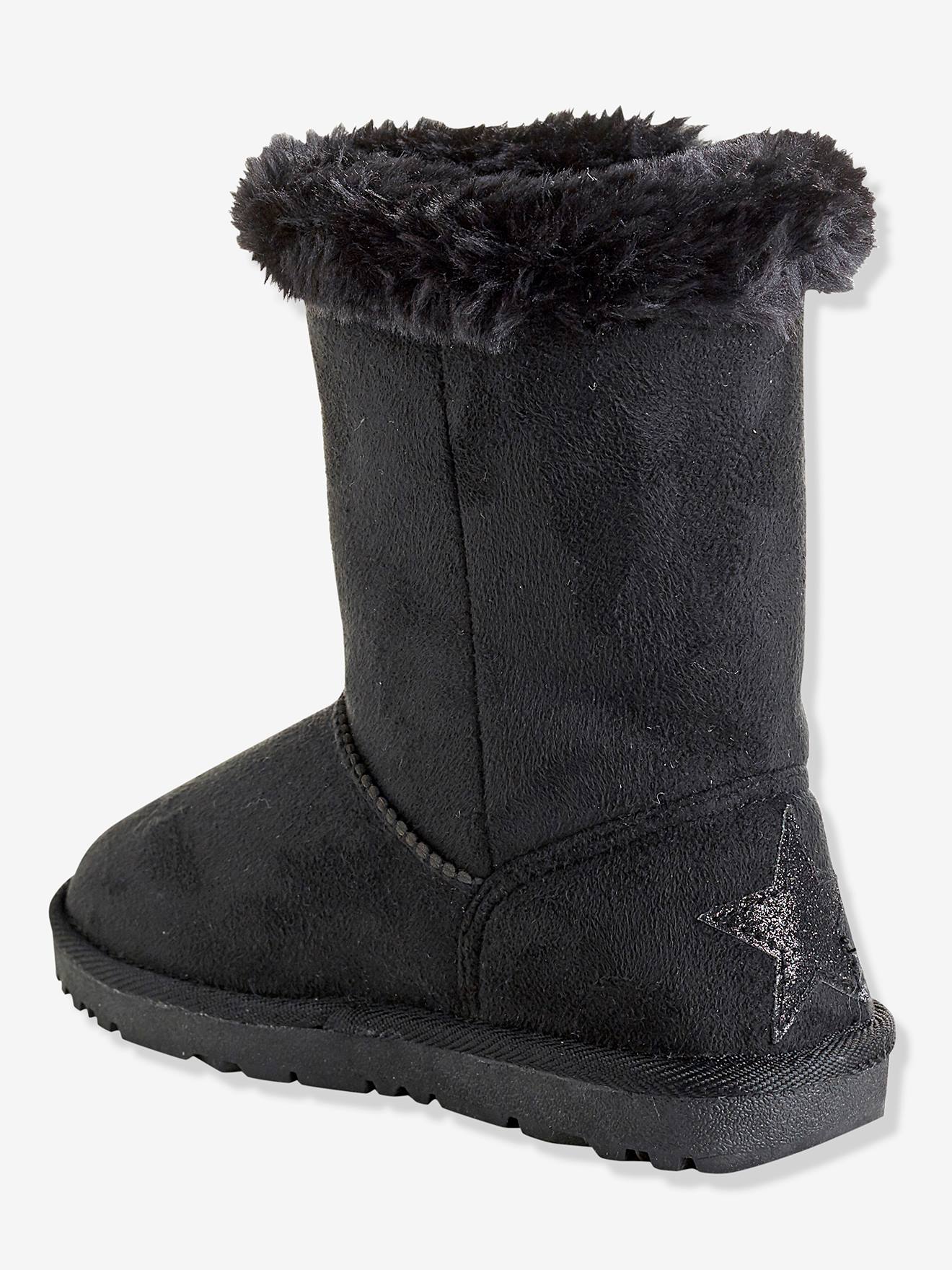 Bottes fourrées fille noir