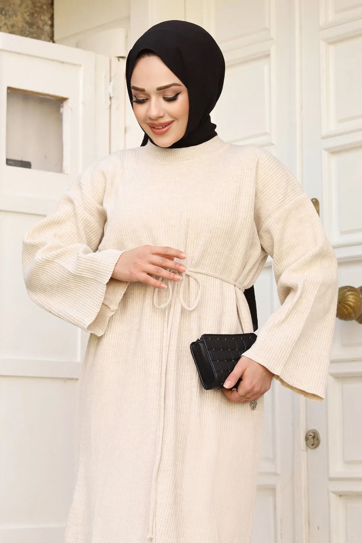 Tesettür Dünyası  Kleid - Beige - A-Linie