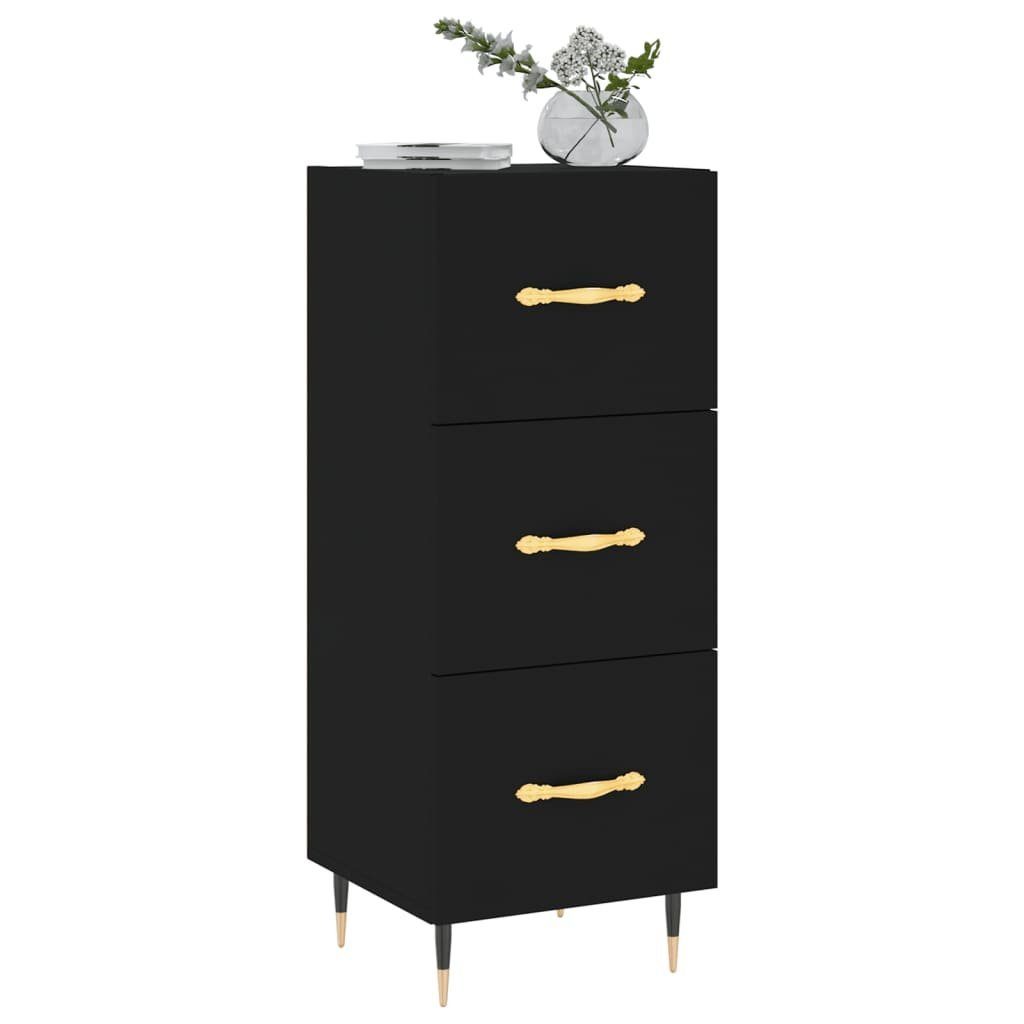 vidaXL Sideboard Sideboard Schwarz 34,5x34x90 cm Holzwerkstoff (1 St)