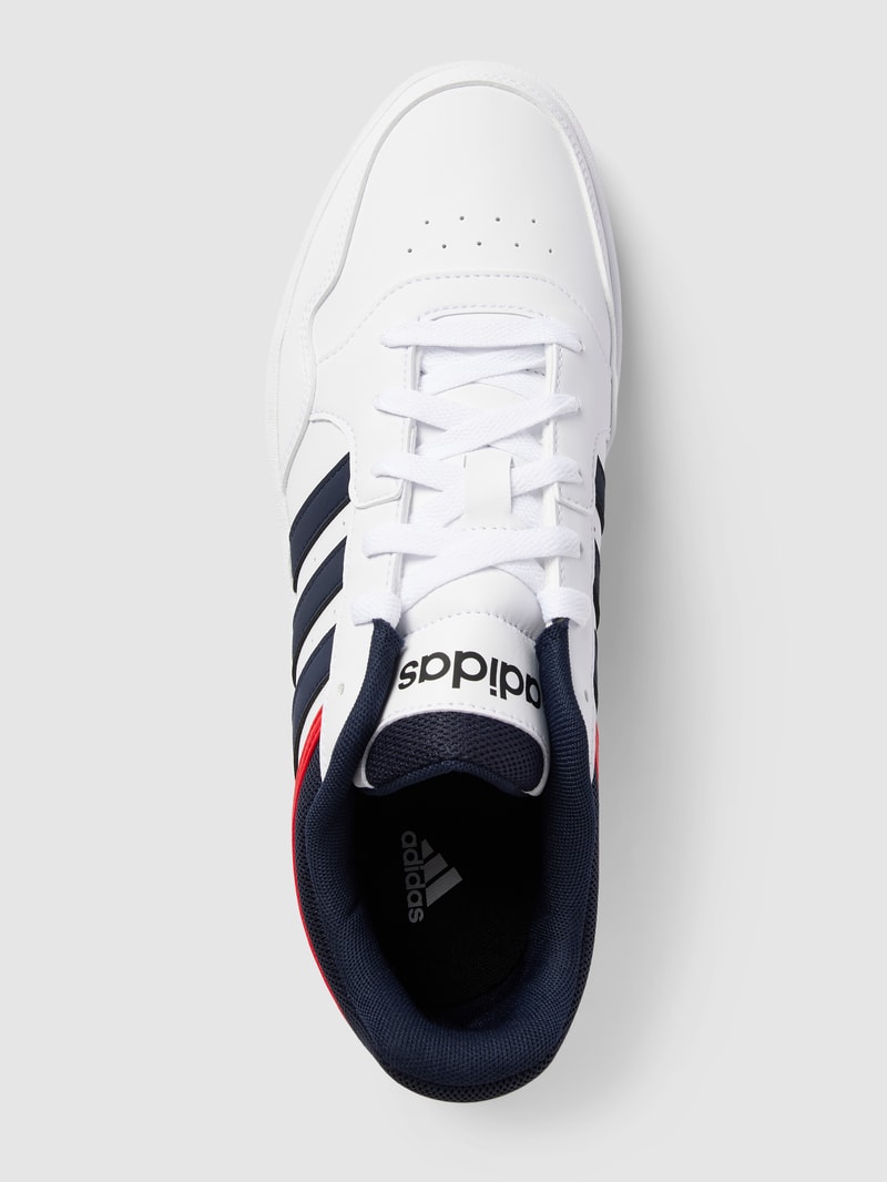 Sneaker mit Kontrastbesatz Modell 'HOOPS 3.0.' in weiß