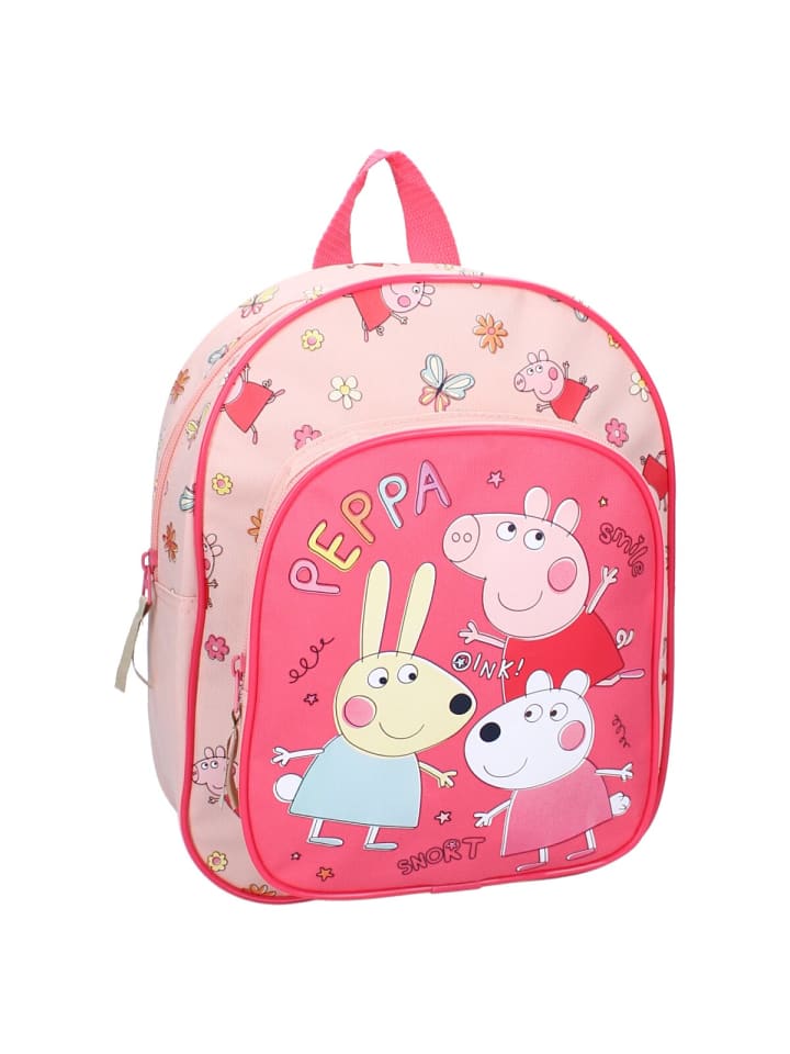 Peppa Pig Peppa Pig Kinder-Rucksack – Blumen & Schmetterlinge Schultasche in Rosa günstig kaufen 30 cm