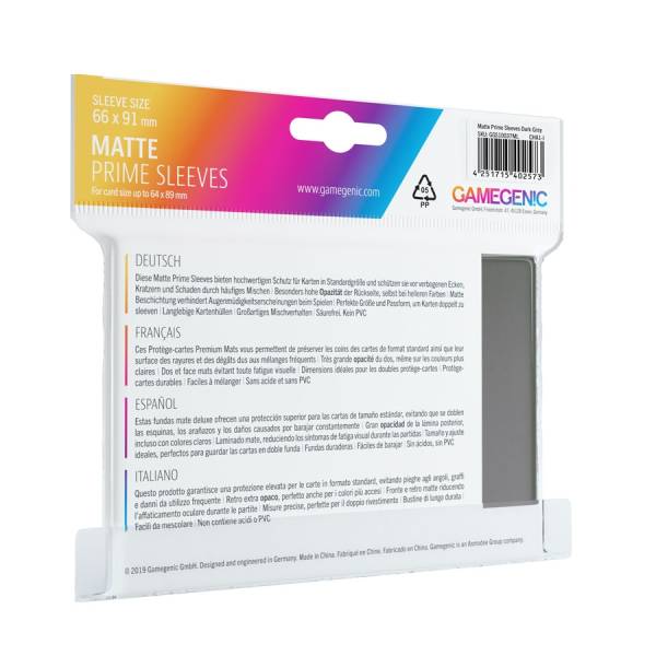 Matte PRIME Sleeves Grey