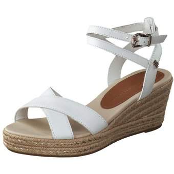 Tommy Hilfiger Low Wedge Sandal in weiß