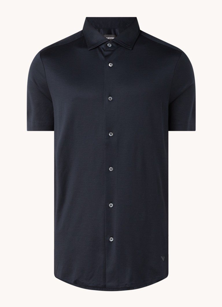 Emporio Armani Slim fit košulja od mješavine liocela
