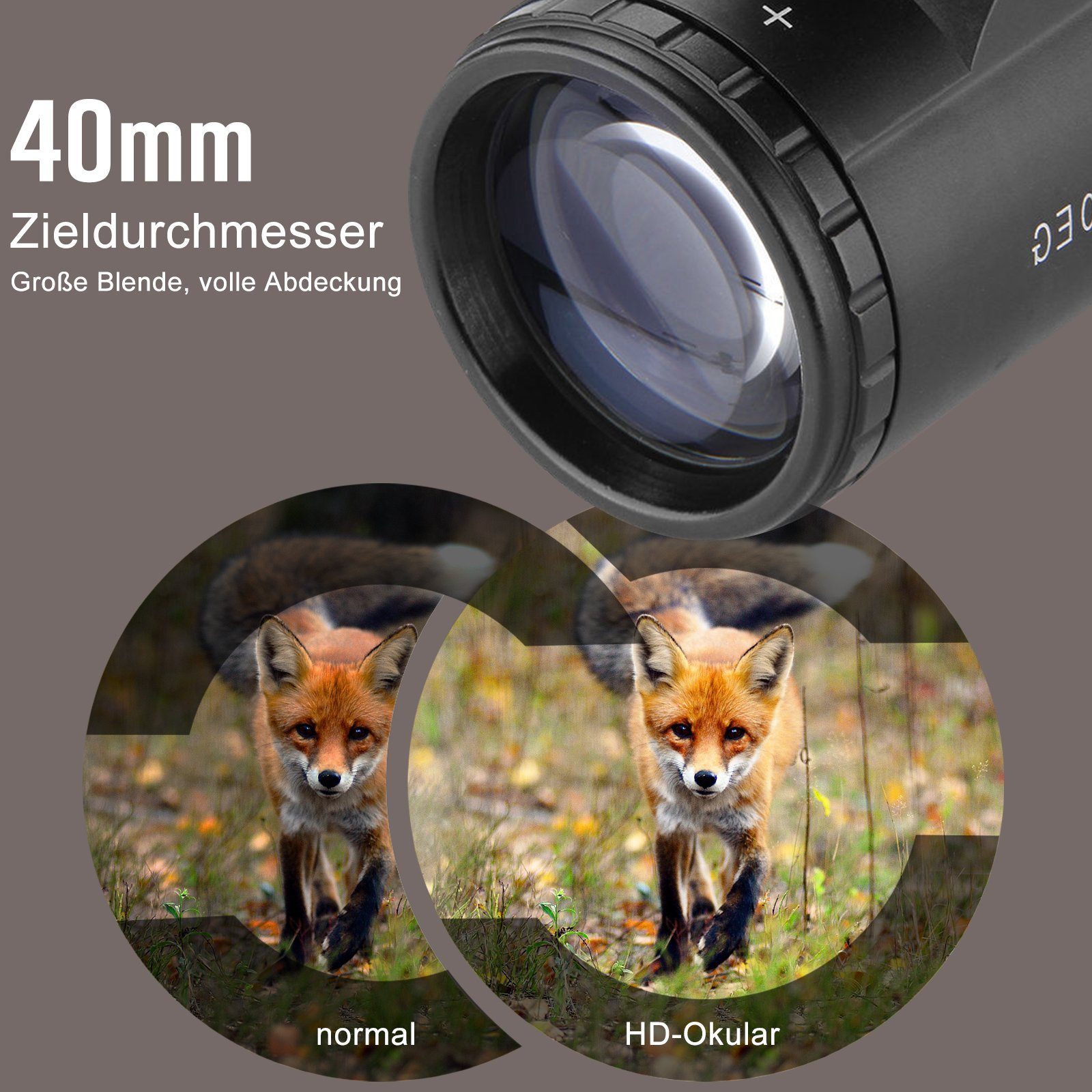 UISEBRT Gewehrzielfernrohre mit 11mm Montagen Rot & Grün Punk Zielfernrohr