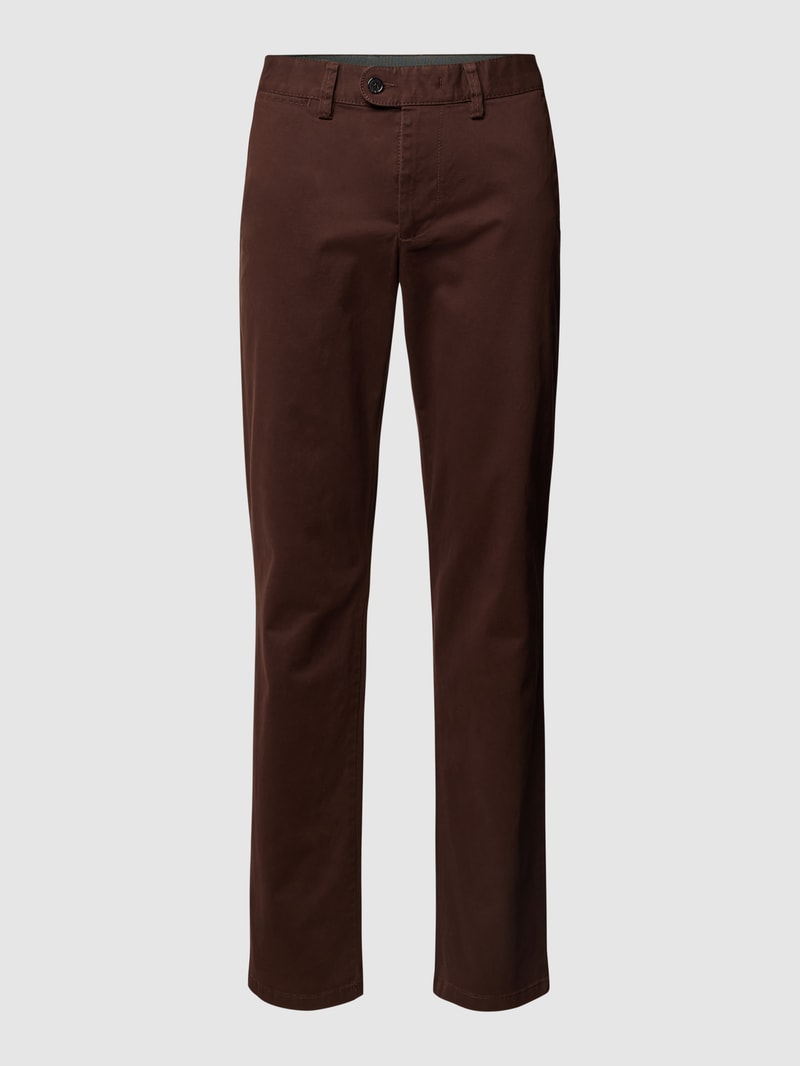 Chino mit französischen Eingrifftaschen in dunkelbraun