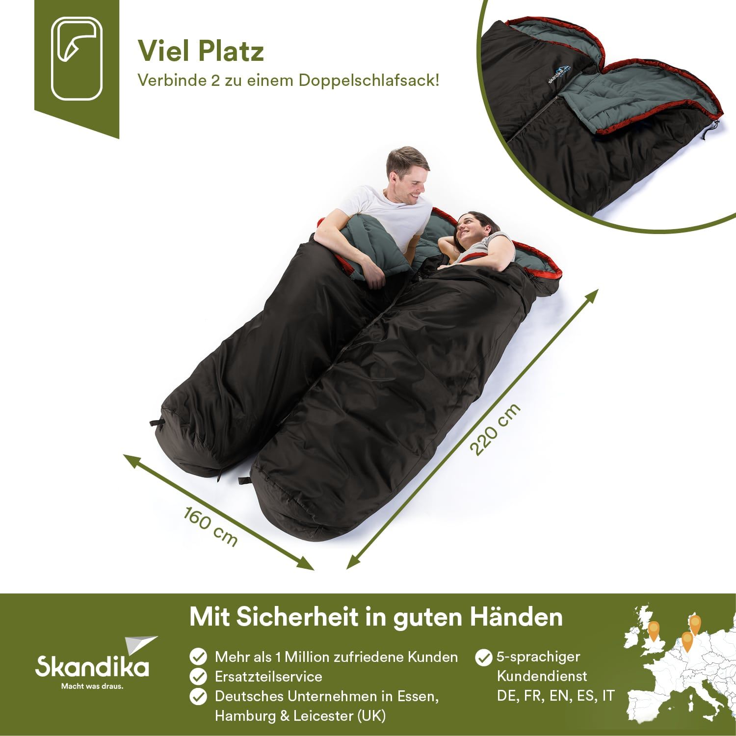 Skandika Alaska RV links Schlafsack