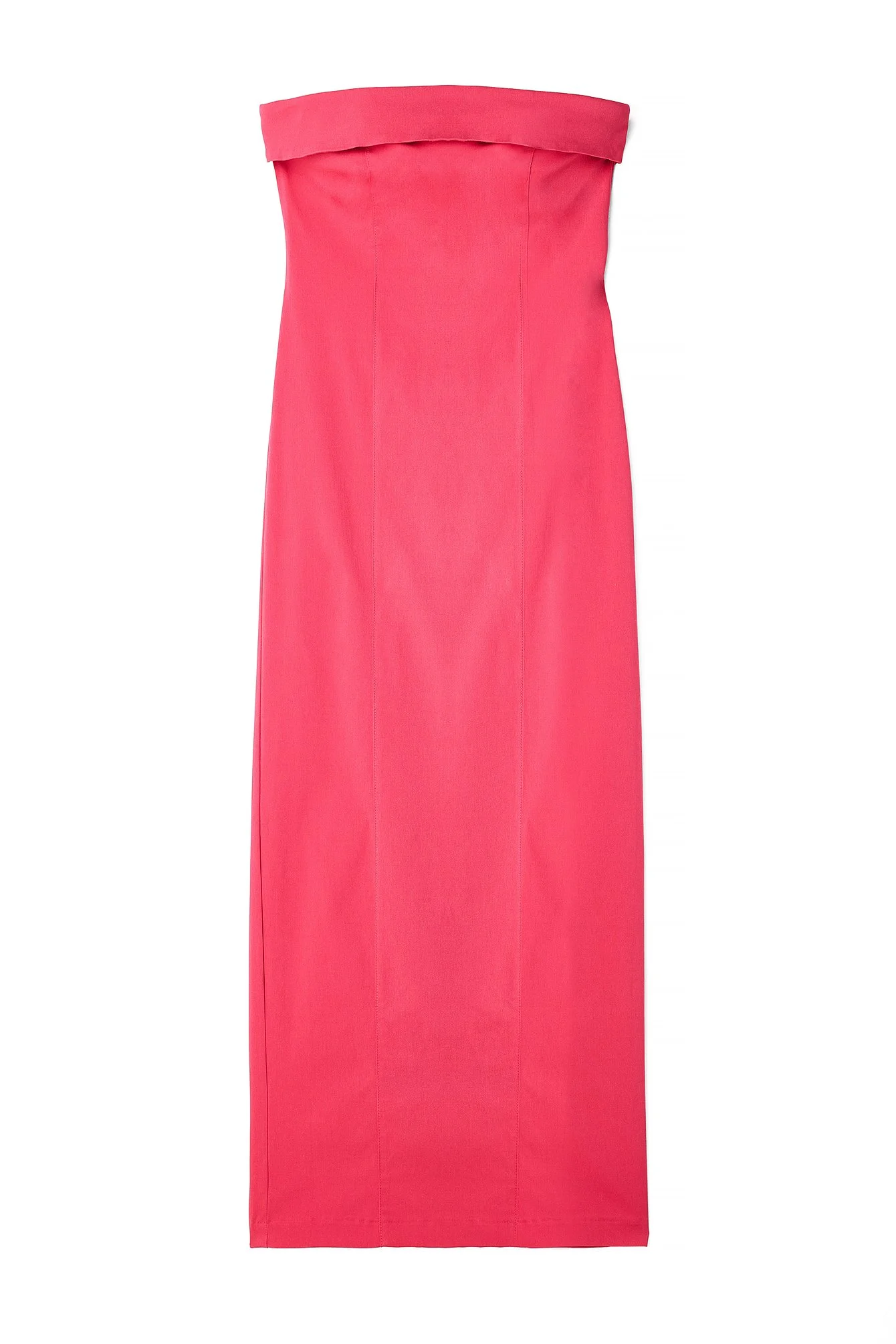 Bandeau-Maxikleid mit Faltnahtdetail