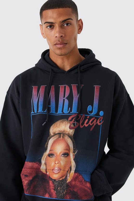 Oversize Hoodie mit lizenziertem Mary J Blidge Print