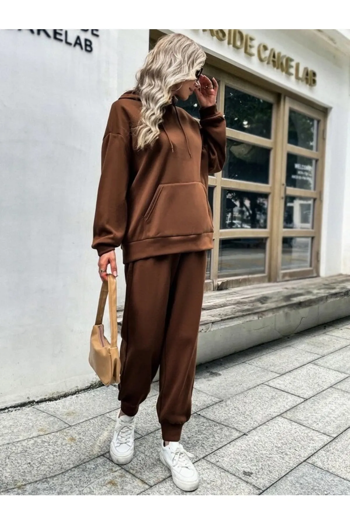 MOONBULL  Sport-Sweatsuit Set - Braun - Regular Fit