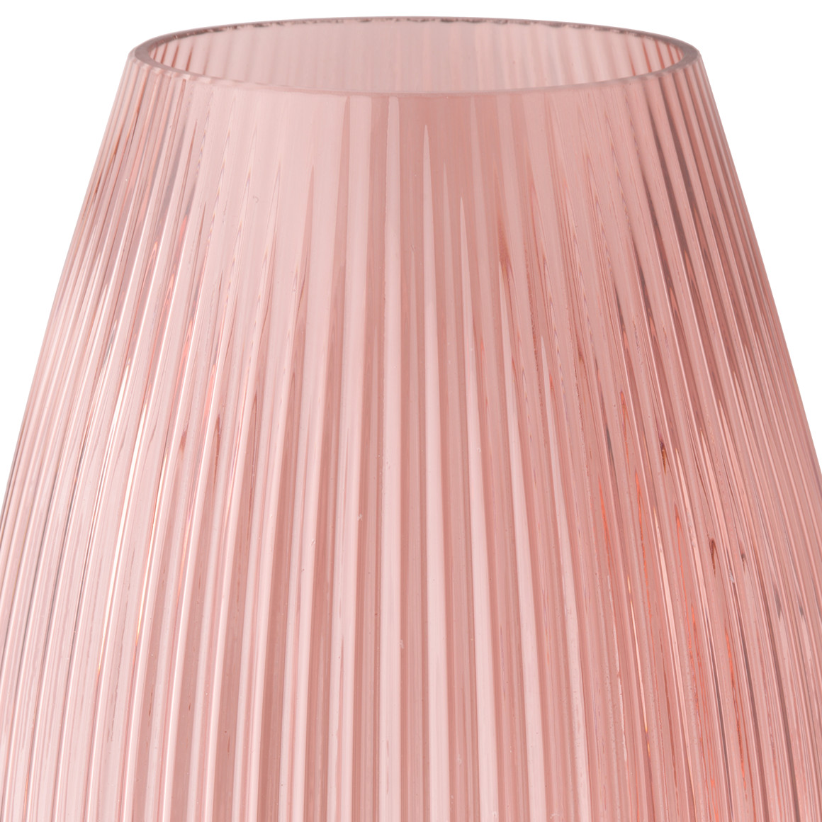 Große Vase in geriffelter Optik