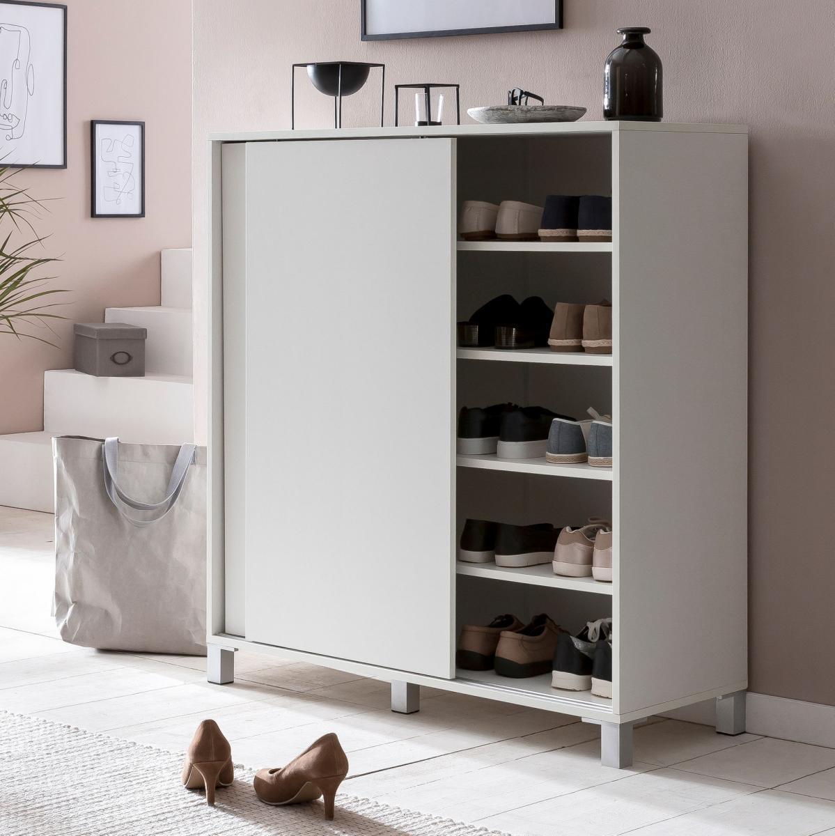 Wohnling Schuhschrank Weiß 100x108x37,5 cm