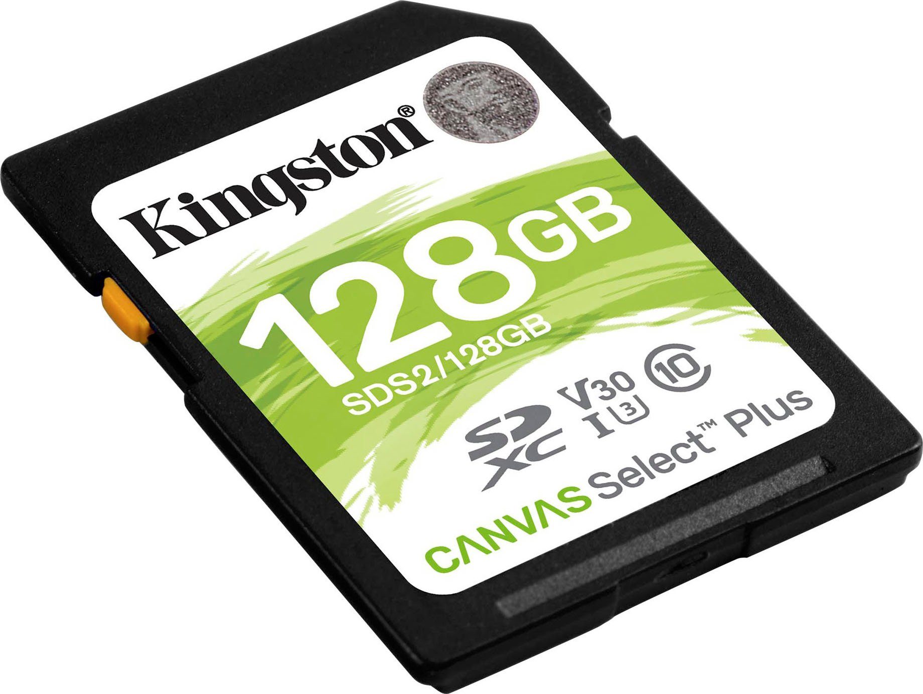 Kingston Canvas Select Plus SD 128GB Speicherkarte (128 GB, UHS-I Class 10, 100 MB/s Lesegeschwindigkeit)