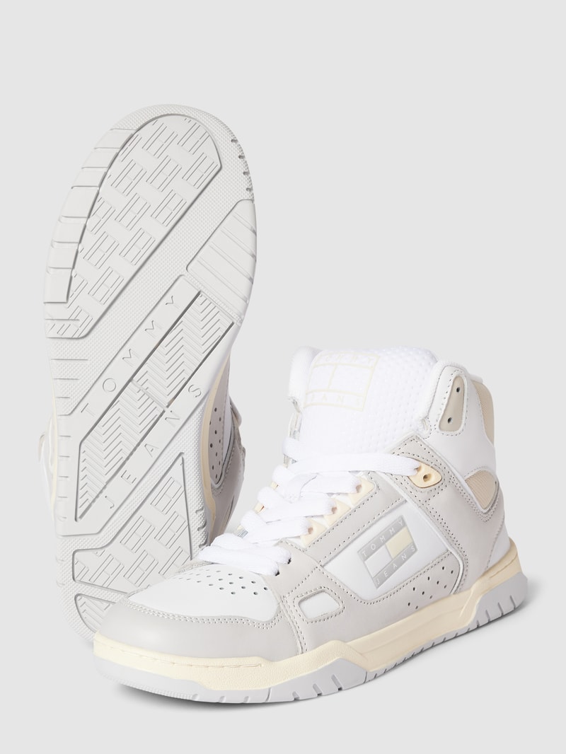 High-Top-Sneaker mit Label-Print Modell 'SKATE' in offwhite