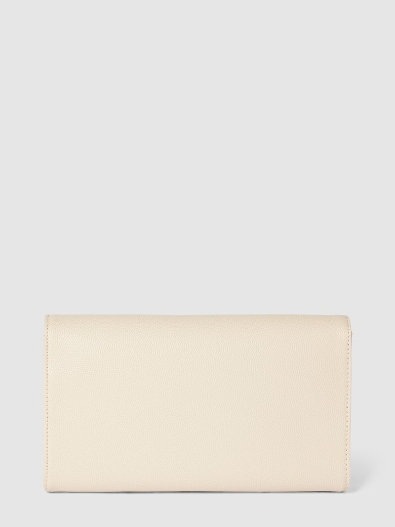 Clutch mit Label-Applikation Modell 'DIVINA' in beige