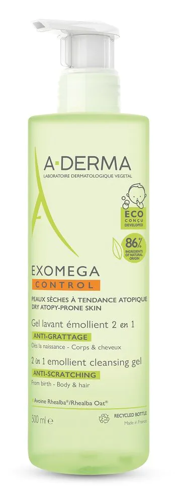 A-Derma Exomega Control 2-u-1 emolijentni gel za čišćenje