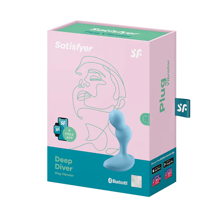 Satisfyer Deep Diver Connect App Blå Intimmassageapparat