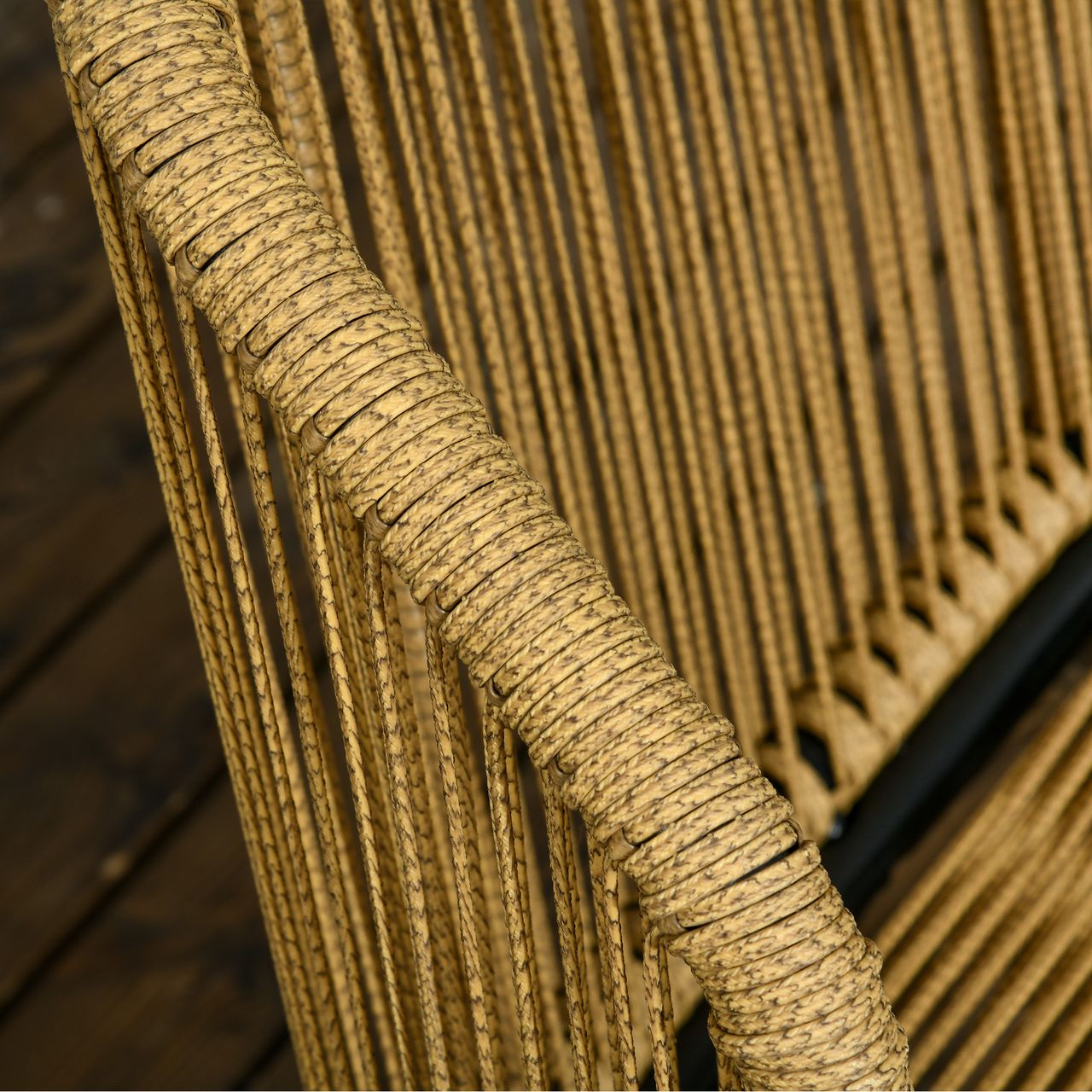 Outsunny Rattan Gartenmöbel-Set Gartengarnitur mit 2 Stühlen, Beistelltisch