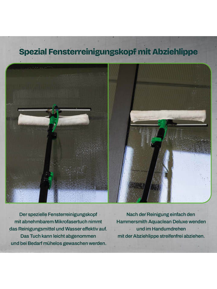 Hammersmith Besen AquaClean Deluxe - Wasserbesen - 4,6m in Grün günstig kaufen onesize