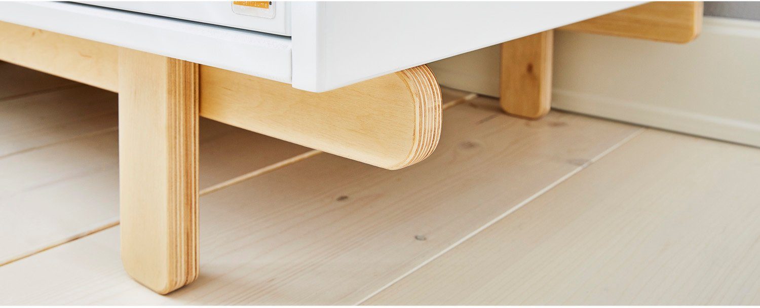 Pinolino® Babyzimmer-Komplettset Boks, (Set, 3-St., Kinderbett, Kleiderschrank, Wickelkommode), extrabreit groß; mit Kinderbett, Schrank und Wickelkommode