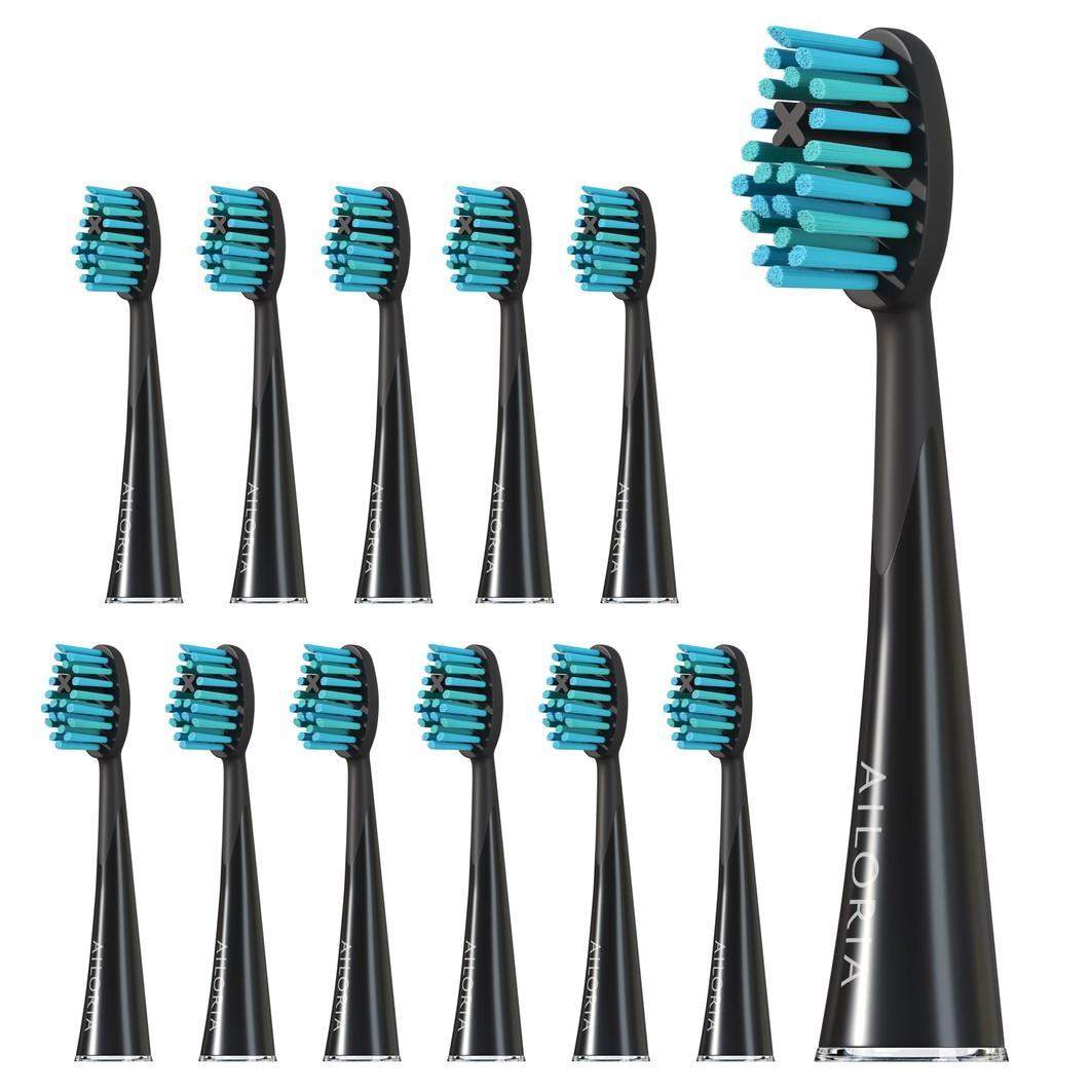 Extra Clean Ersatzbürstenkopf Schwarz 12er Set
