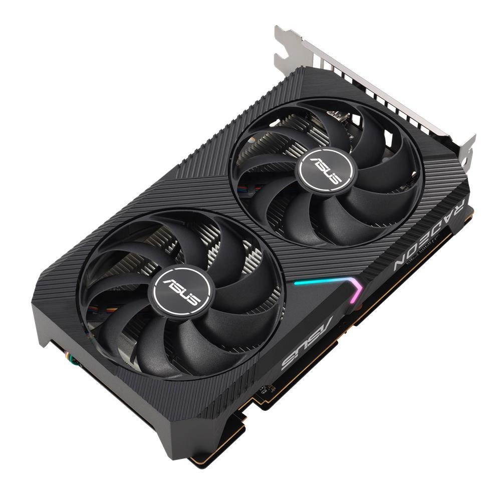 Asus Dual Radeon RX6400 Grafikkarte (4 GB, AMD, GDDR6 Speicher, HDMI, DisplayPort, DUAL-RX6400-4G)