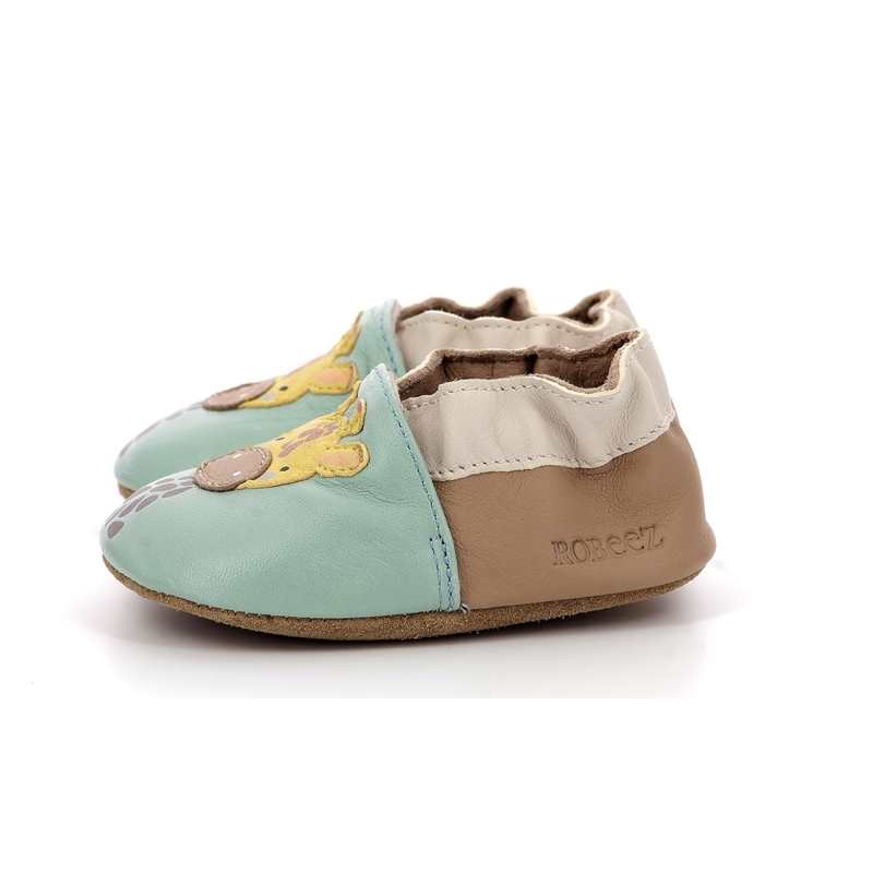 Chaussons cuir tannage vegetal Girafe Hug