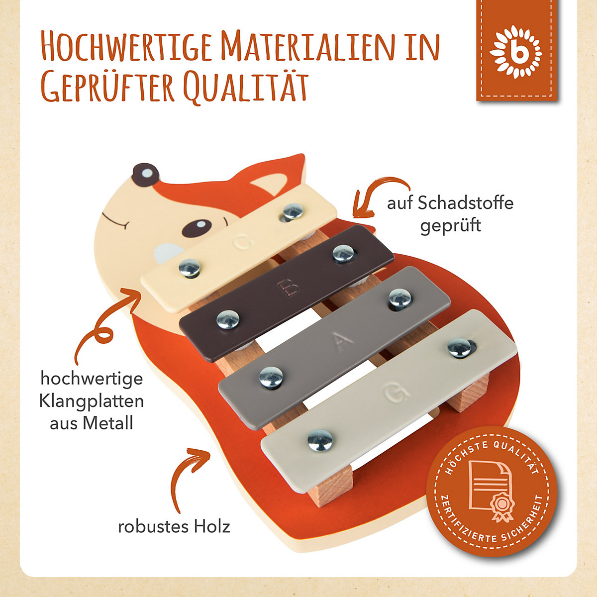 Xylophon Kinder Musik Spielzeug Musikinstrument Kinder Holzspielzeug Tiere ab 1 Xylophone
