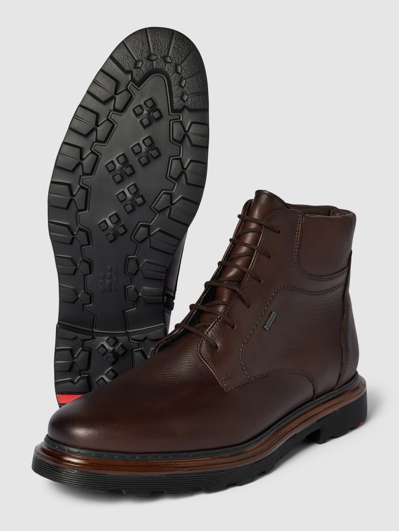 Boots mit Schnürverschluss Modell 'VINE' in mittelbraun