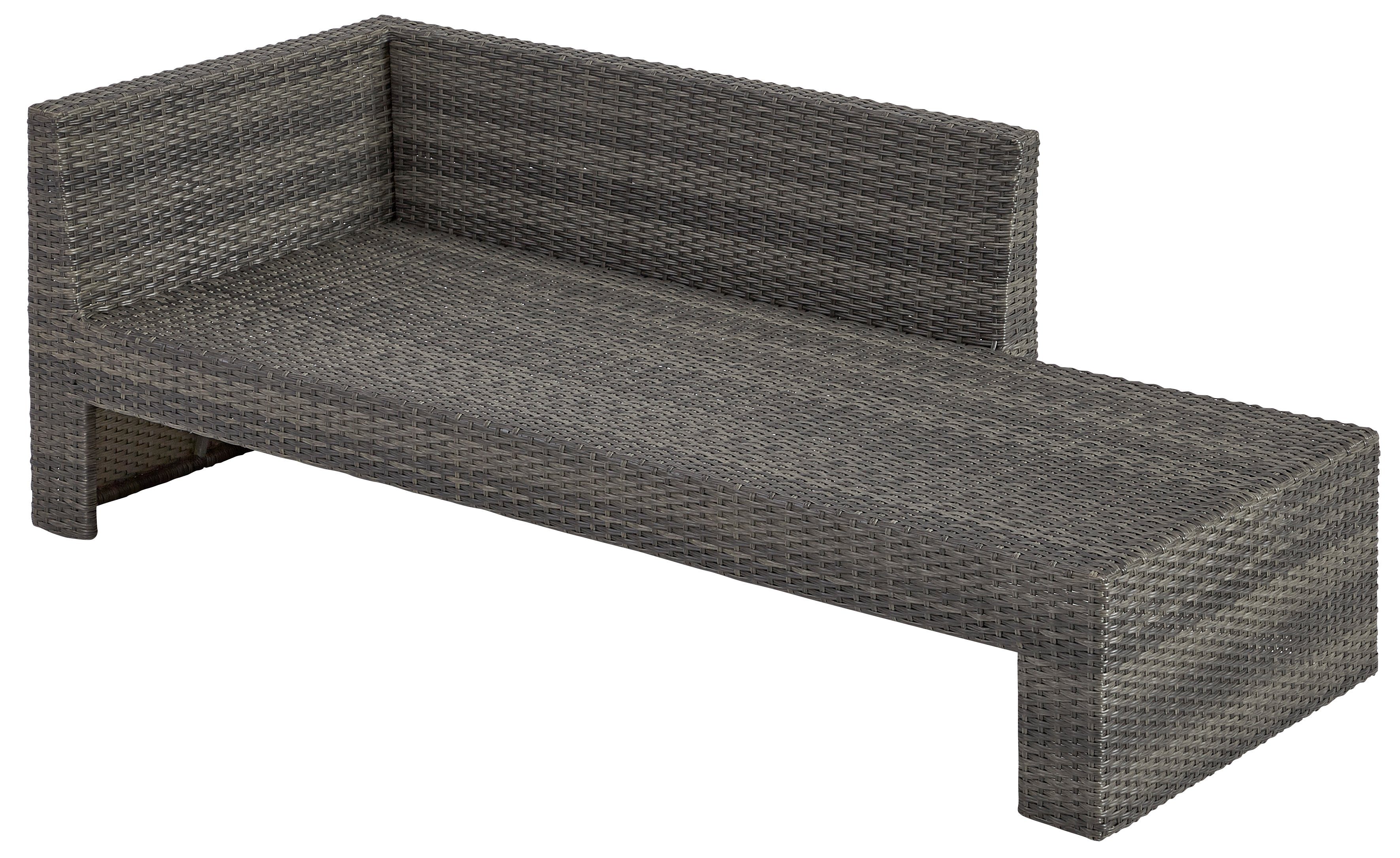KONIFERA Gartenlounge-Set Parga, (Set, 4-tlg., 2x Sofa, 2x Tisch, Stahl, Polyrattan), verstellbares Kopfteil, inkl. Auflagen