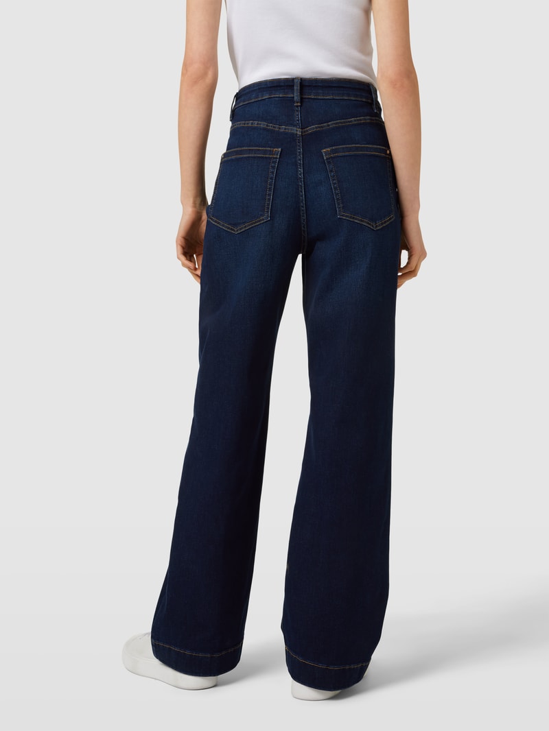 Bootcut Jeans mit Knopf- und Reißverschluss in blau