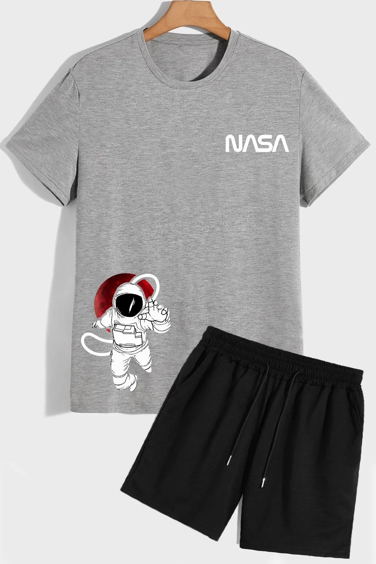 trendypassion  NASA-Shorts-T-Shirt-Trainingsanzug-Set