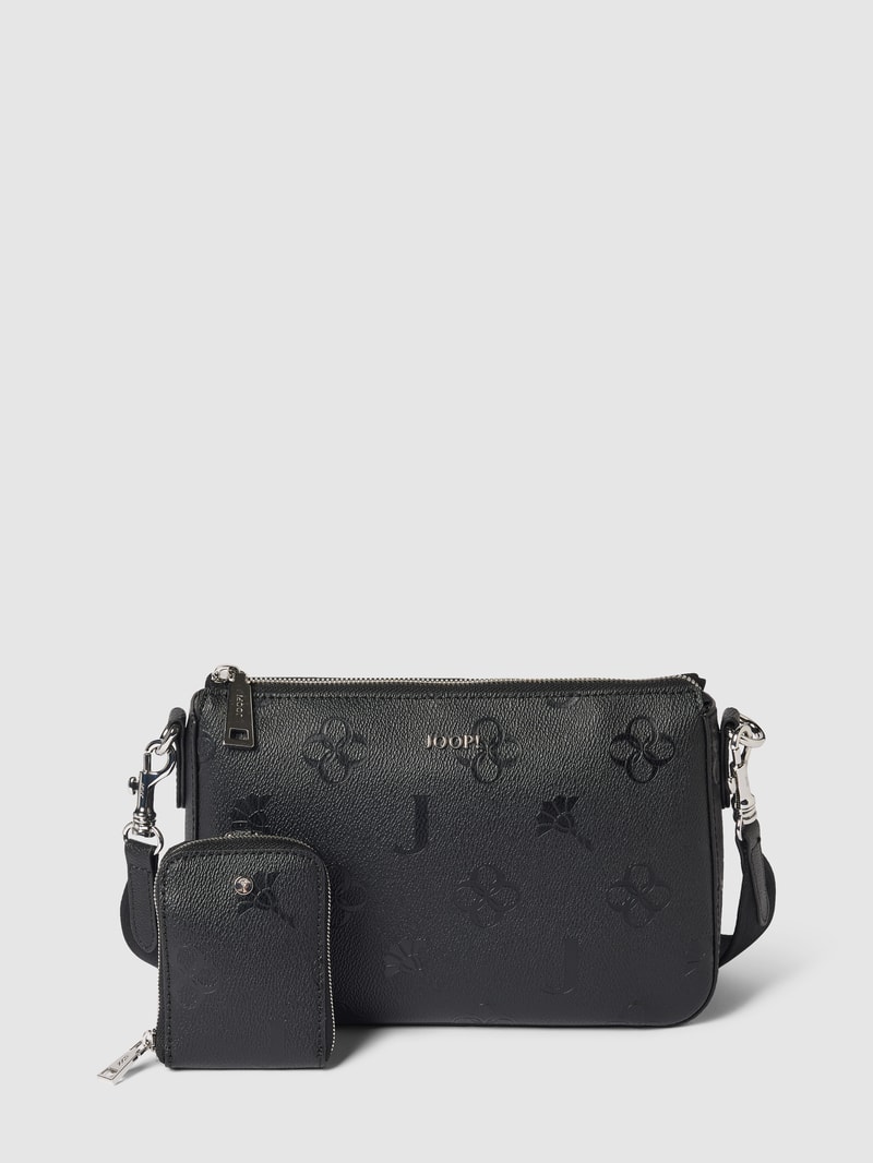 Handtasche mit Logo-Muster Modell 'jasmina' in black