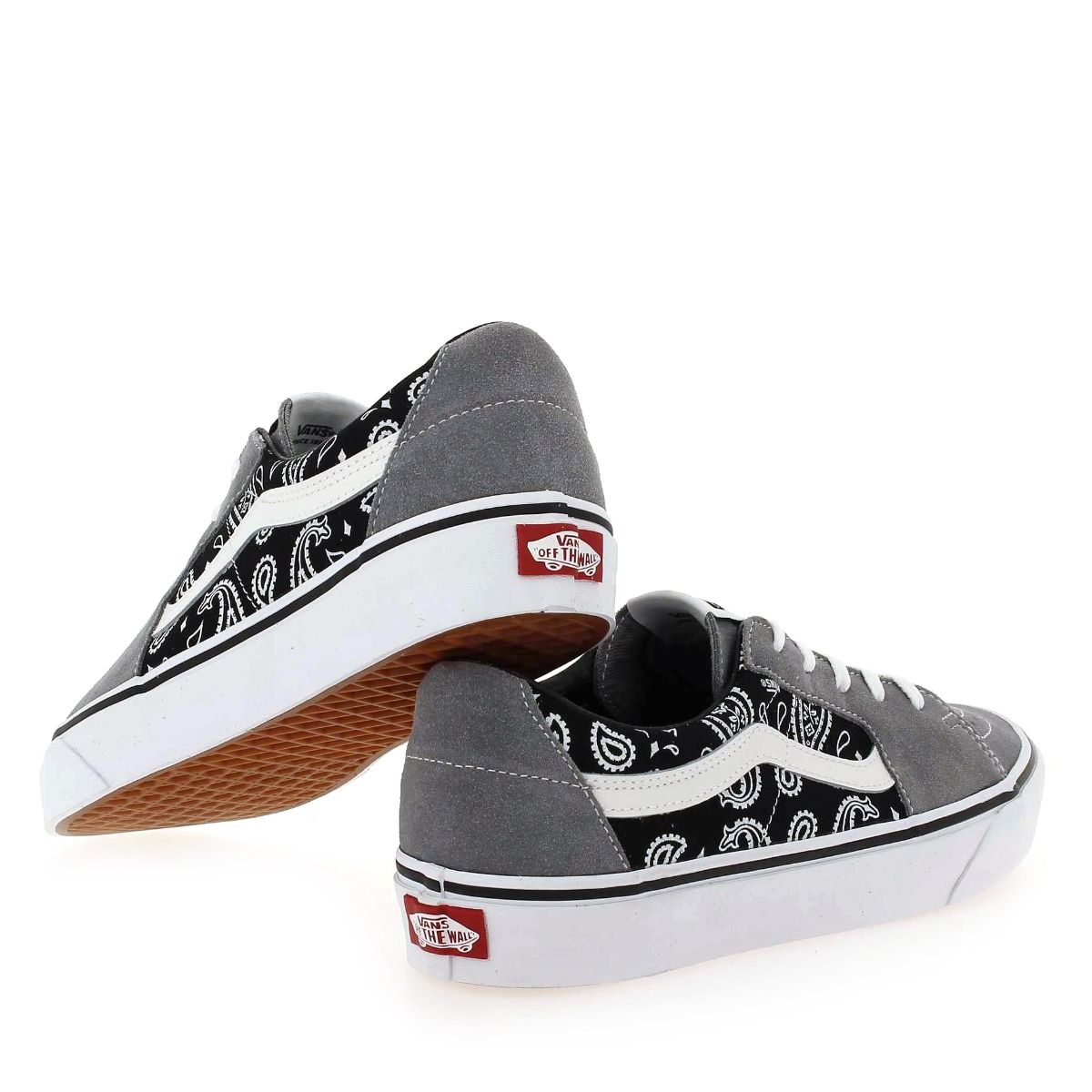 Vans  SK8-LOW PAISLEY - Gris noir
