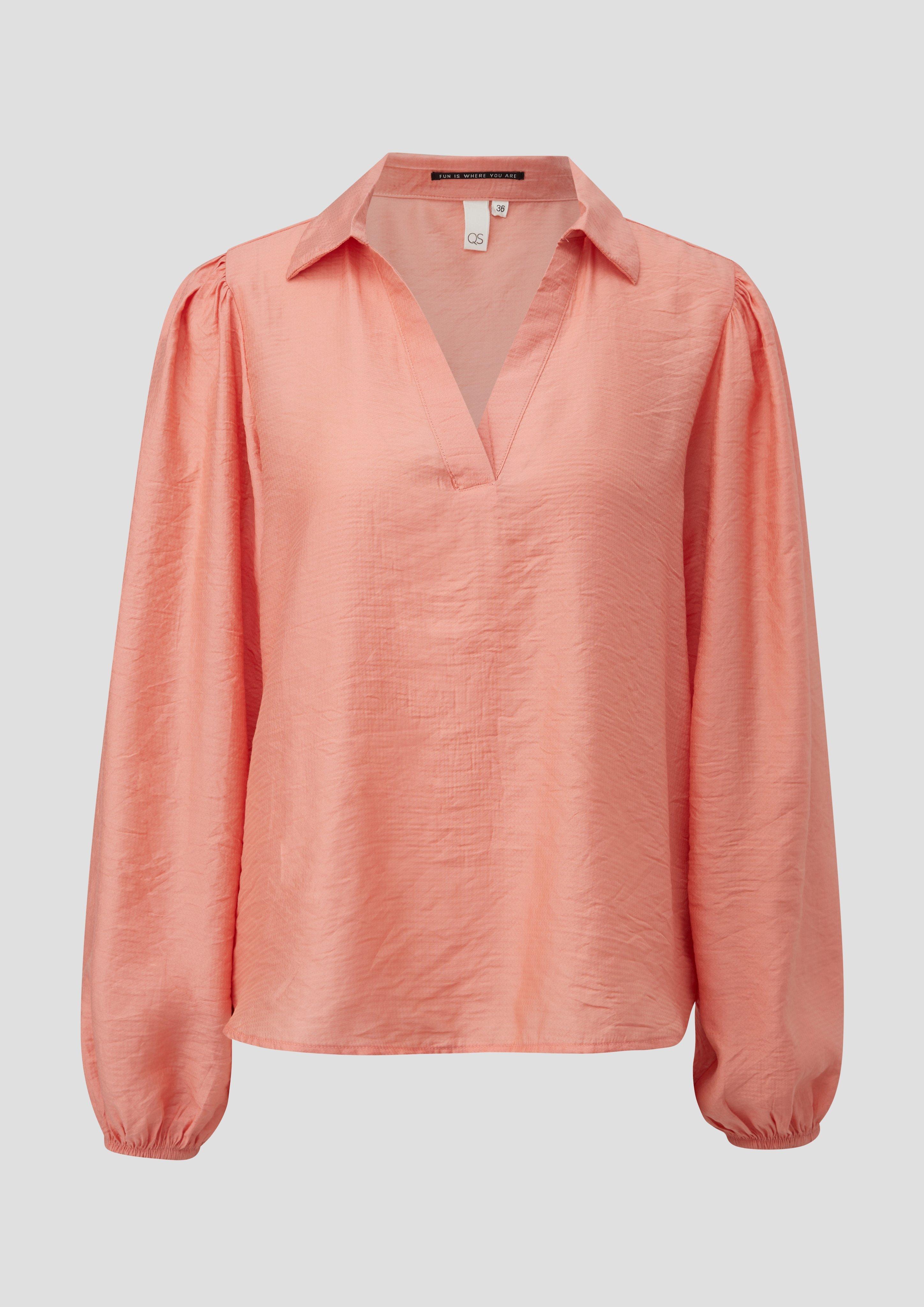 Bluse mit Puffärmel aus Viskosemix  2137582-2108
