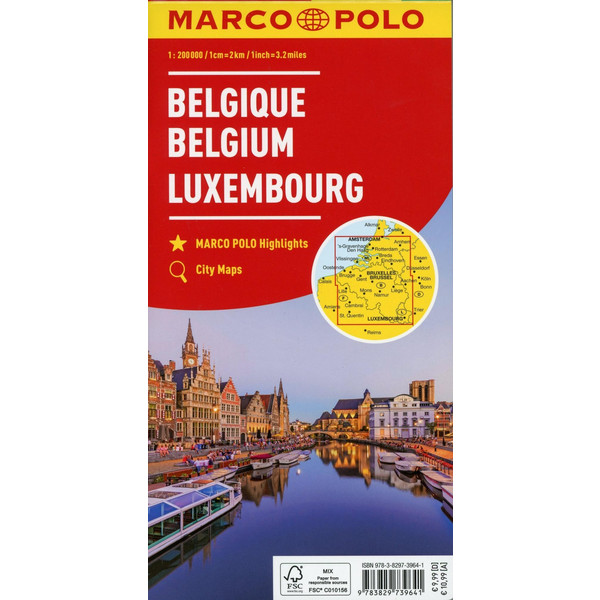 MARCO POLO Karte Belgien, Luxemburg 1:200 000 - Straßenkarte