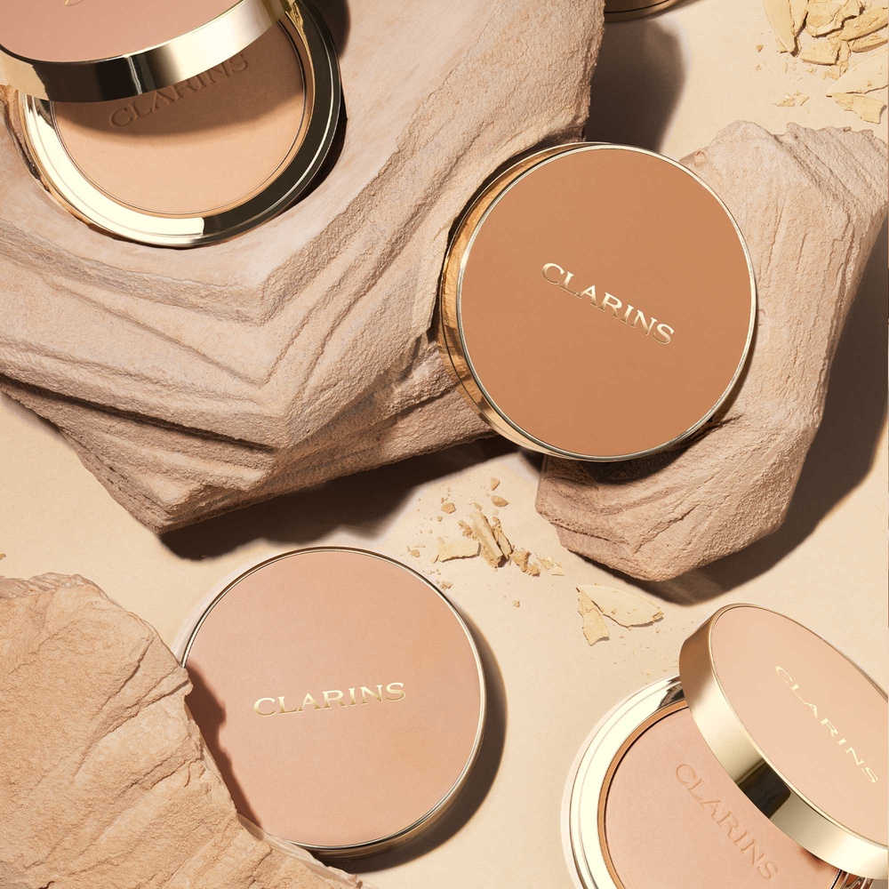 Clarins Ever Matte Compact Powder Poudre compacte matifiante infusée au lait de pêcher Poudre Compact