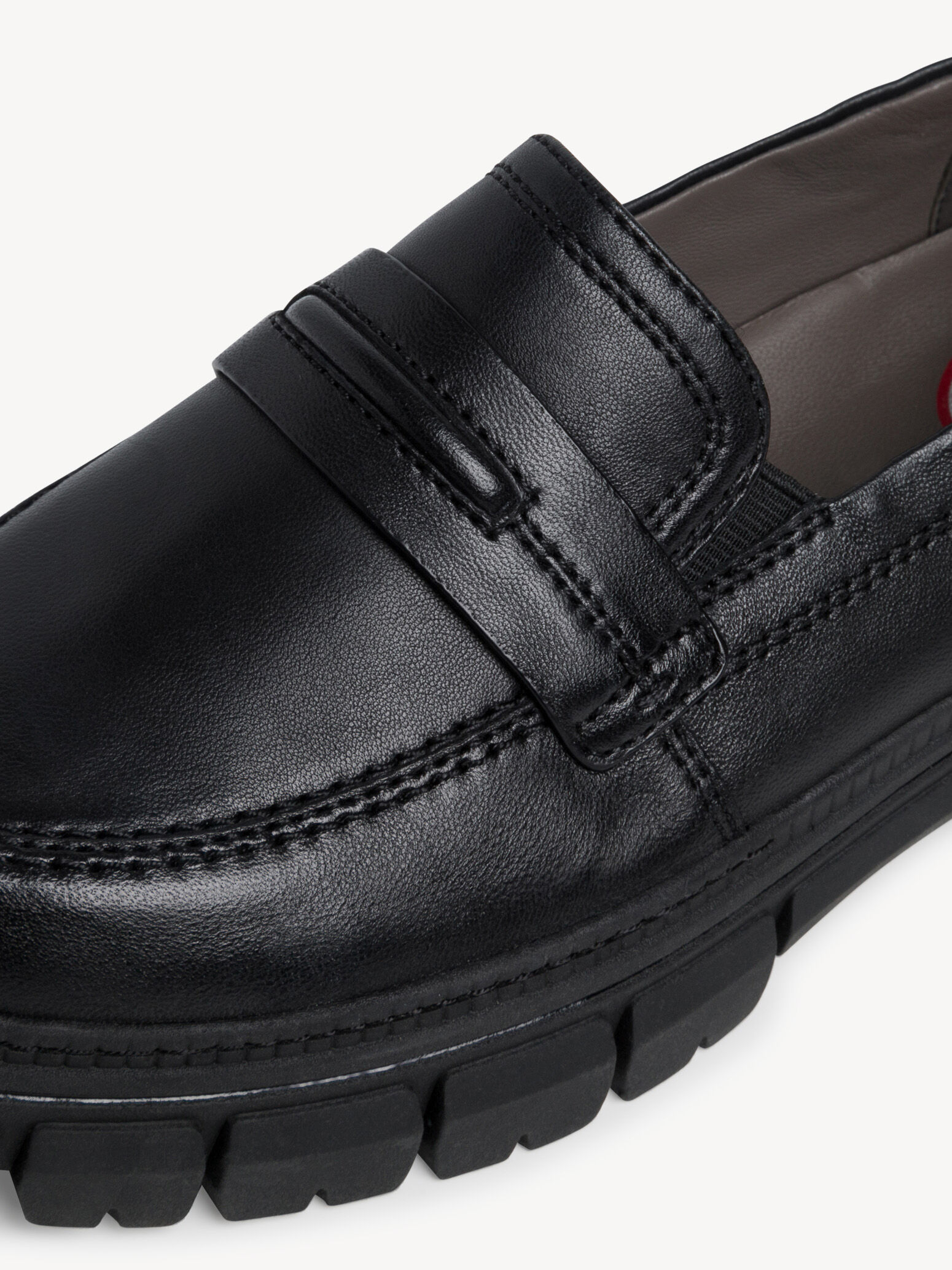 Slipper en cuir - noir